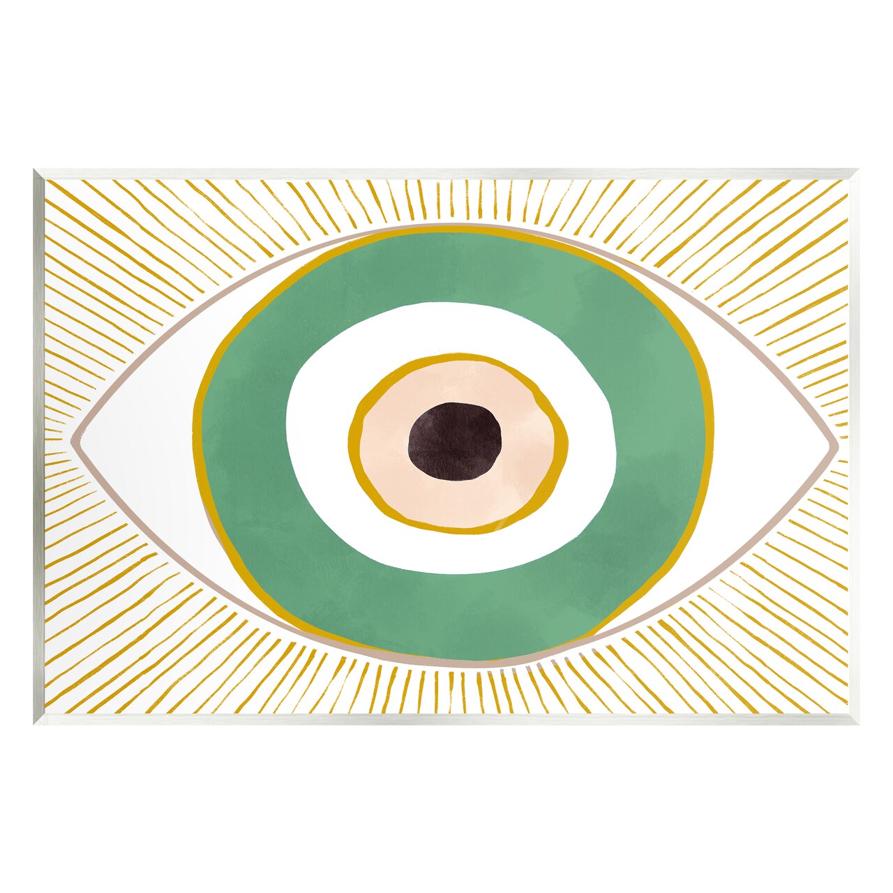 Stupell Industries Green Modern Evil Eye Symbol Wall Plaque Art